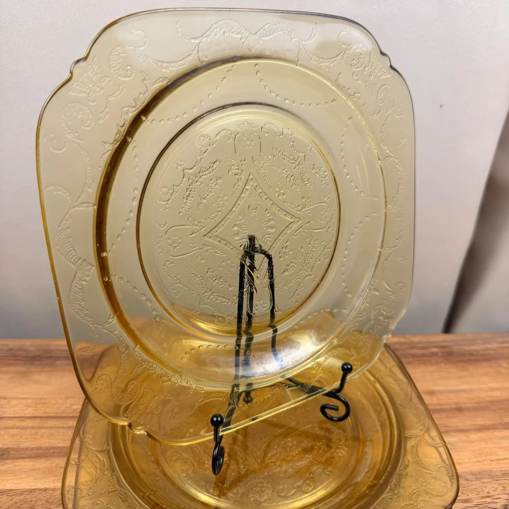 Vintage Federal Glass Yellow Madrid 7.25